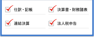 仕訳・記帳,決算書・財務諸表,連結決算,法人税申告